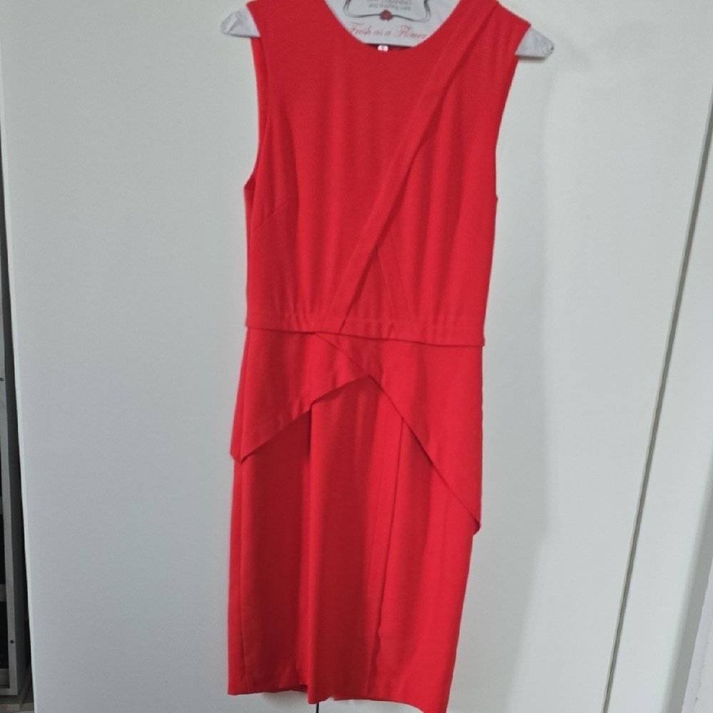 BCBGMaxAzria Vibrant Red Asymmetrical Dress